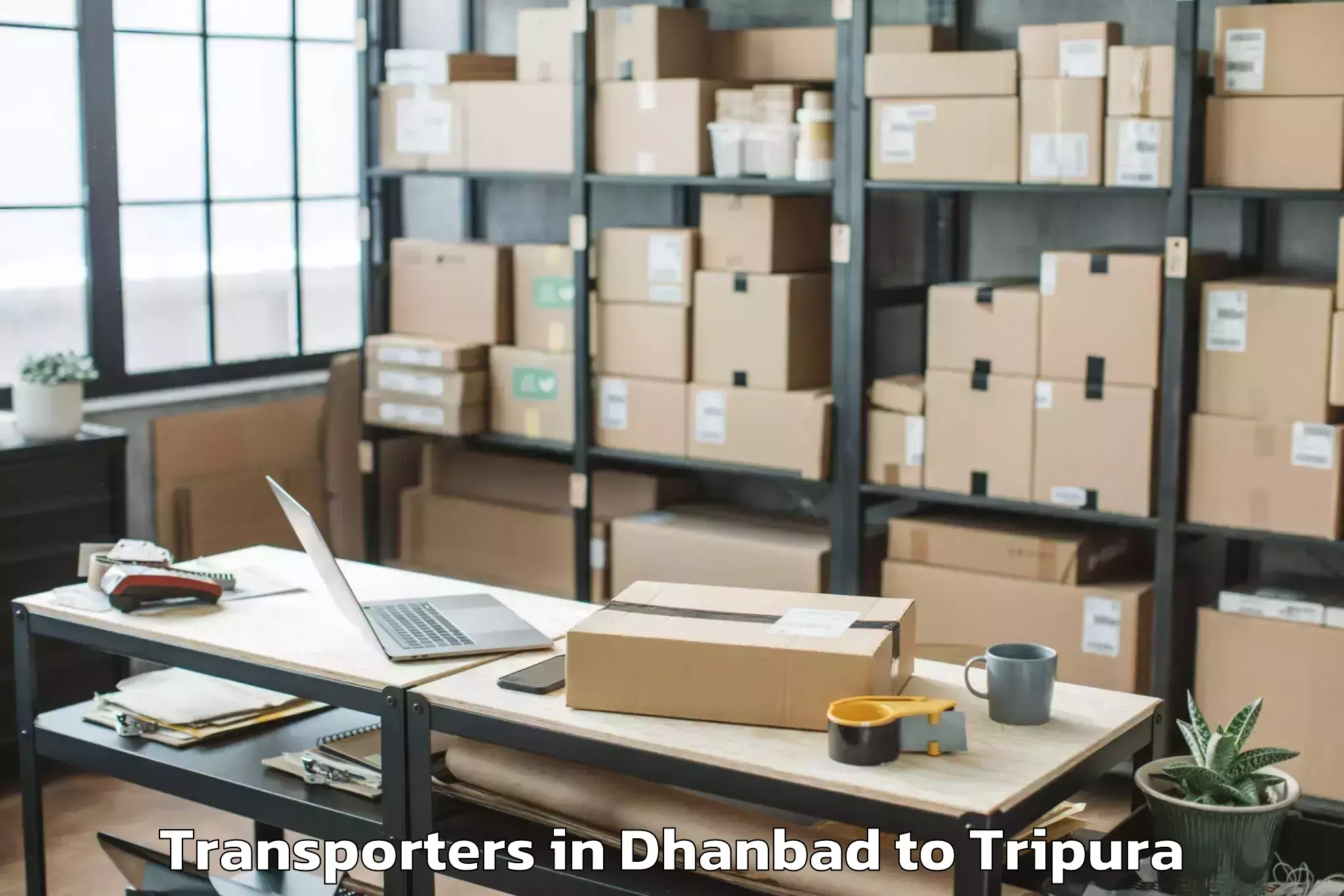 Dhanbad to Gournagar Transporters Booking